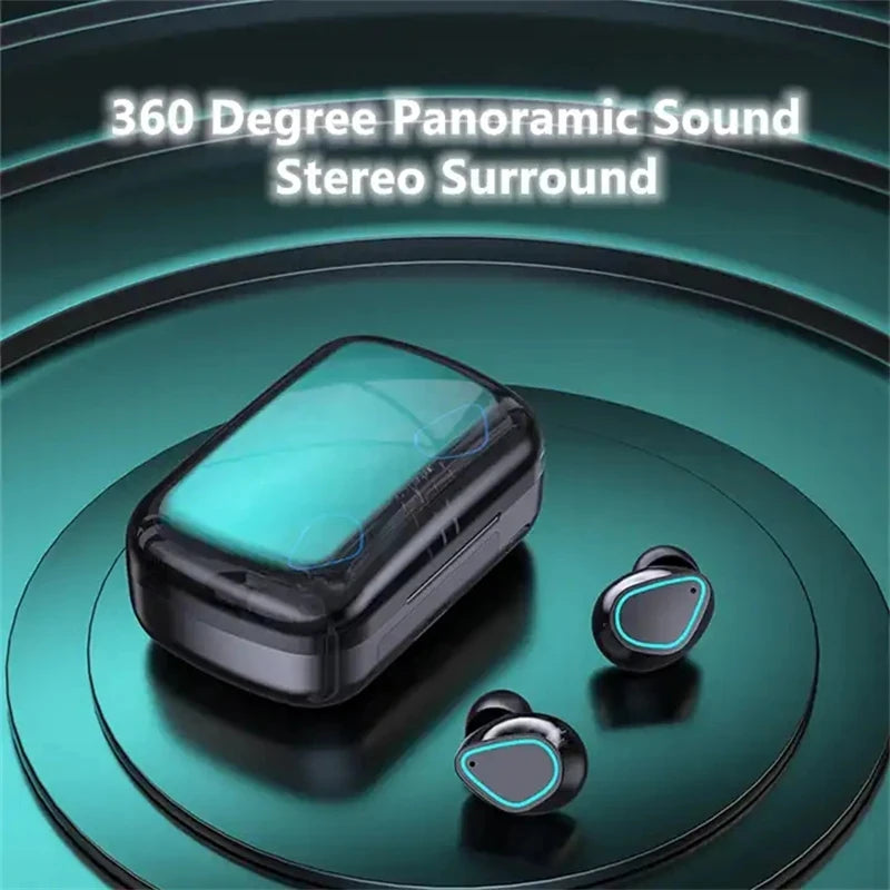 Wireless Bluetooth Headphones TWS Headsets with stereo sport in-ear design, HD mic, touch control, and long standby for gaming and calls