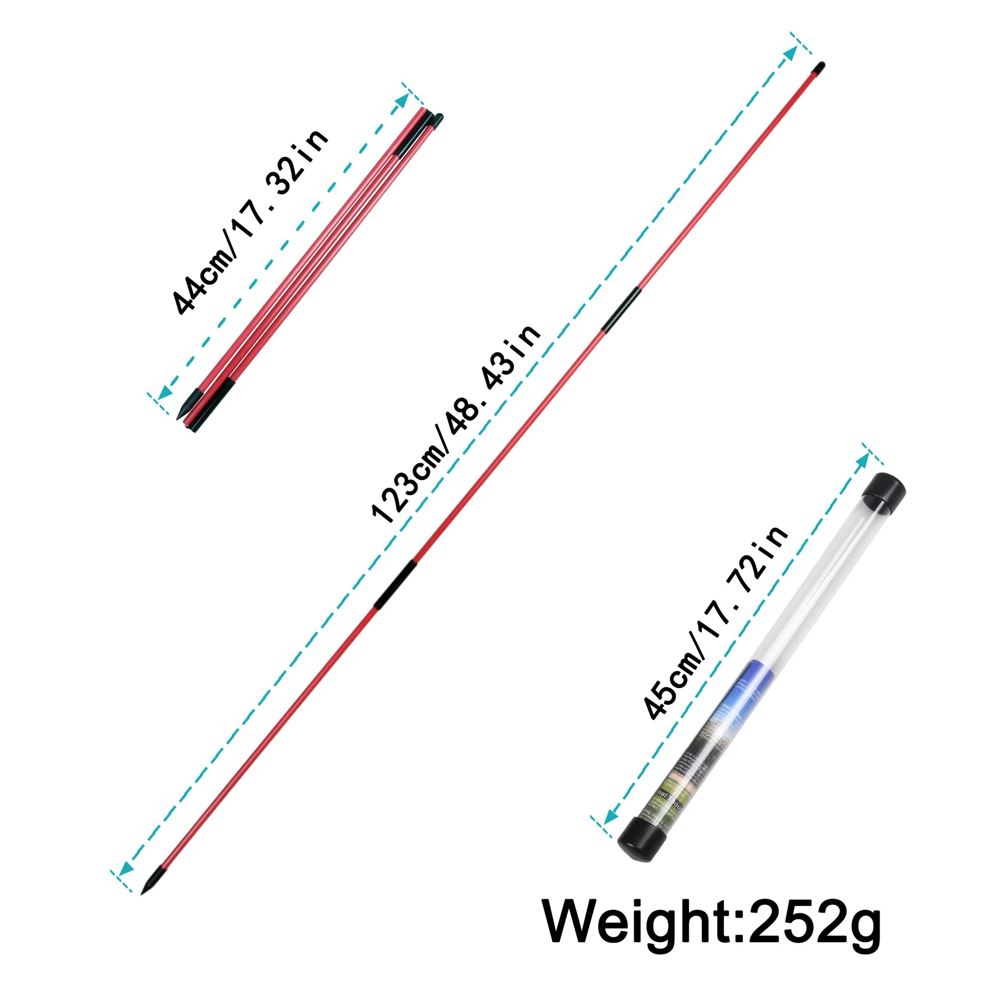 Golf Alignment Sticks 2-Pack with Collapsible 48 Inch Rods for Swing Training and Posture Correction