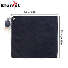 Portable Golf Cleaning Towel with Microfiber Velvet Cotton and Carabiner Hook for Club Maintenance