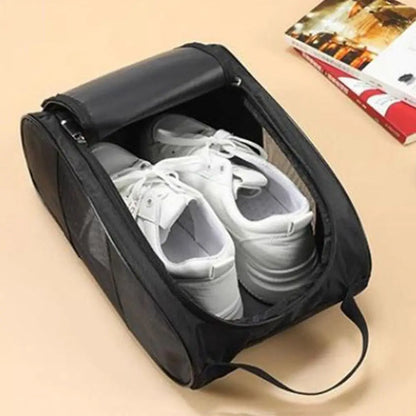 Portable Oxford Cloth Golf Shoe Bag with Breathable and Dustproof Design for Sports Footwear Storage