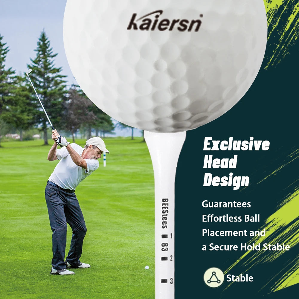 Premium Wooden Golf Tees with Height Markers and Non-slip Design for Accurate Ball Positioning