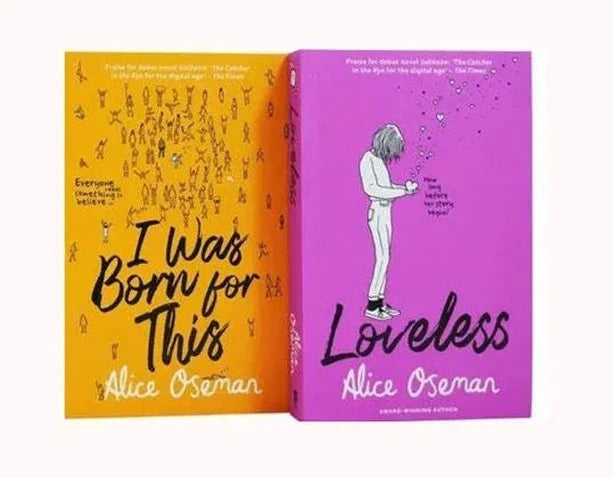 Alice Oseman graphic novel collection book spines on shelf

