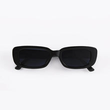 Trendy small sunglasses with green square frames for women and men, UV400 protection