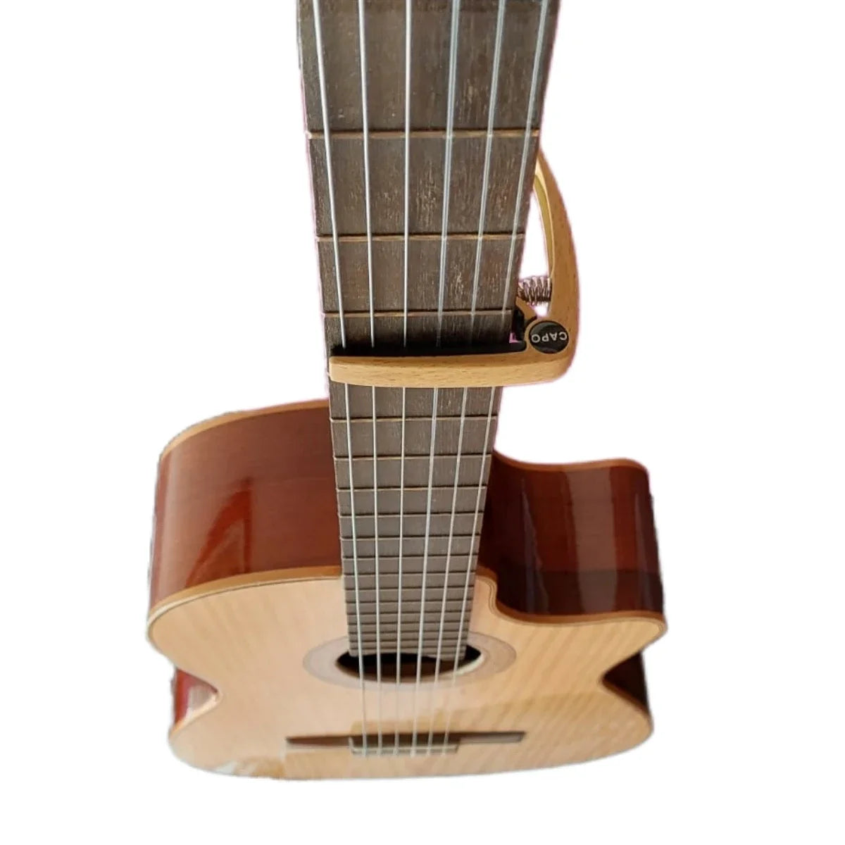 Metal guitar capo with aluminum alloy clamp for acoustic and electric guitar

