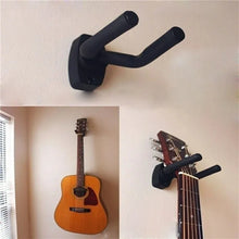 Heavy-duty guitar holder wall mount with padded hook for secure instrument display

