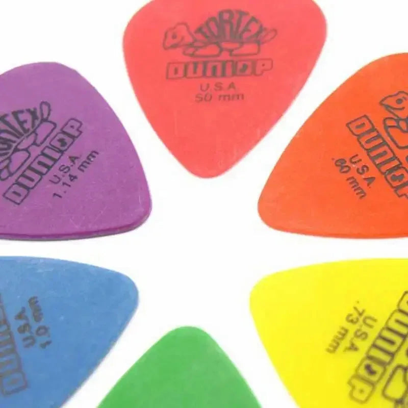 "Dunlop Guitar Picks Set with 10 pieces for acoustic and electric guitars"
