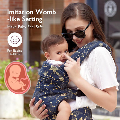 Four season cotton baby carrier for newborns with breathable wrap design

