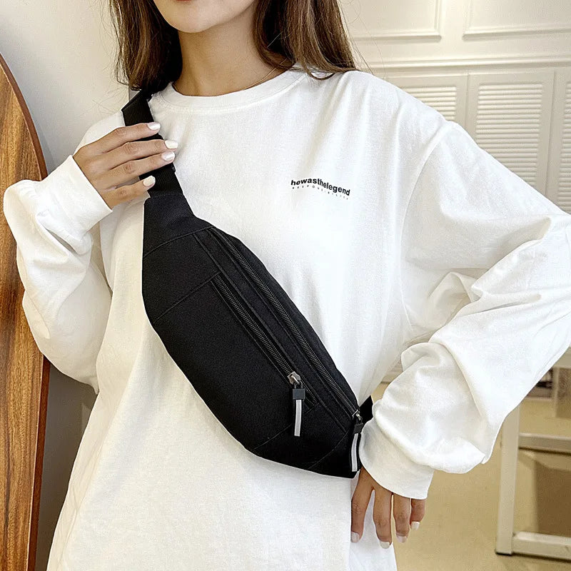 Sports fanny pack for running, travel, and workouts with phone and wallet storage