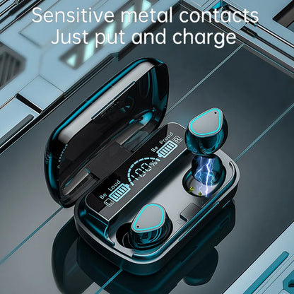 Wireless Bluetooth Headphones TWS Headsets with stereo sport in-ear design, HD mic, touch control, and long standby for gaming and calls