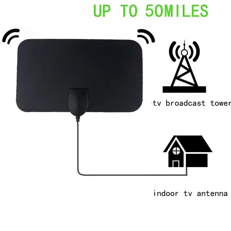 ClearSignal TV Antenna Booster plugged into HDTV for stronger signal

