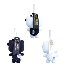 Sanrio Hello Kitty 50th Anniversary plush pendant in black and white for backpacks

