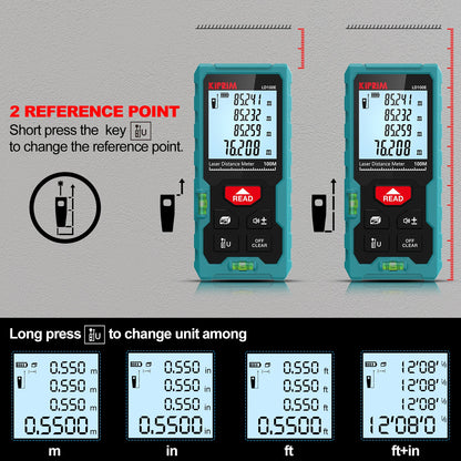Kiprim Laser Rangefinder 100M High Accuracy Mini Measurement Tool
