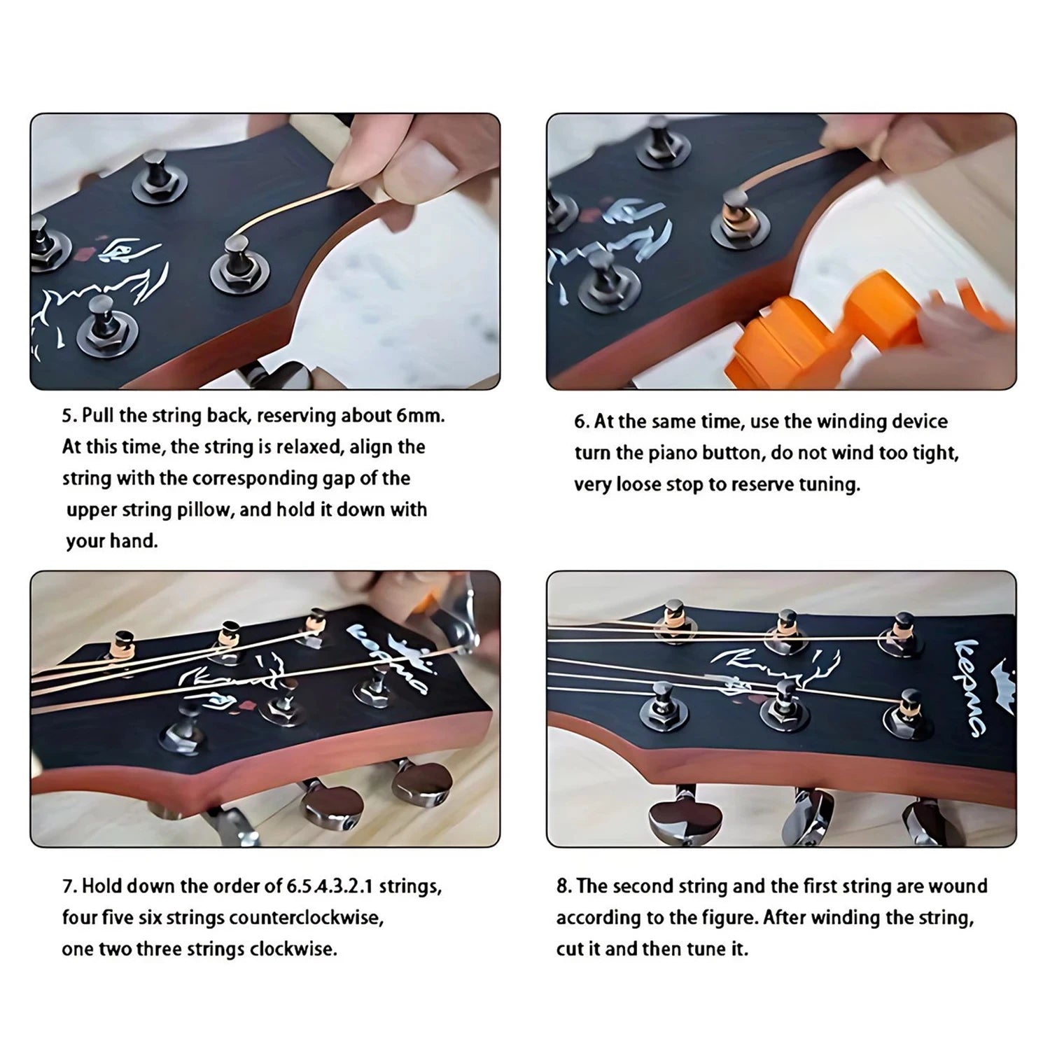 "Premium Acoustic Guitar Strings 6Pcs/Set for enhanced sound quality"
