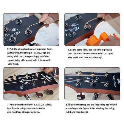 "Premium Acoustic Guitar Strings 6Pcs/Set for enhanced sound quality"