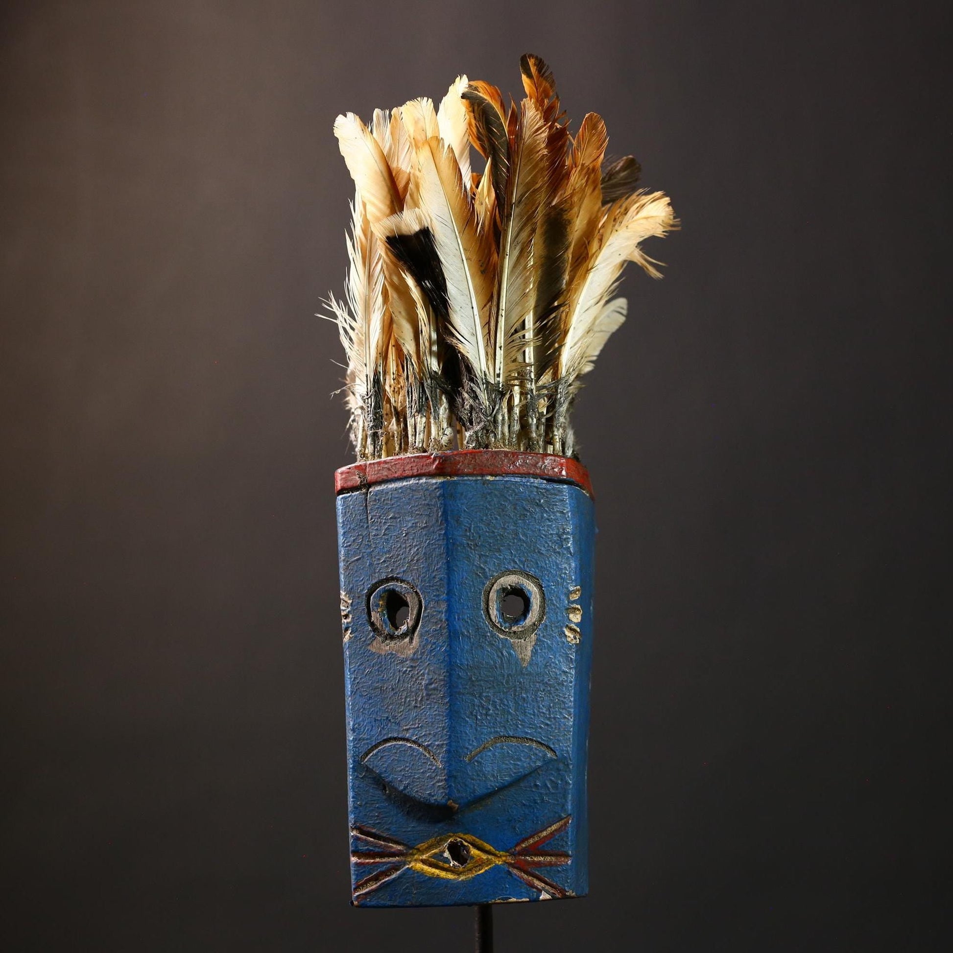 African Tribal Wood Mask 