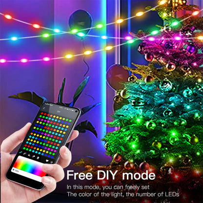 Christmas Tree LED String Lights with Smart Bluetooth App