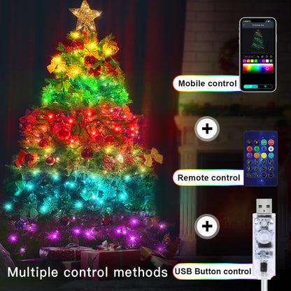 Christmas Tree LED String Lights with Smart Bluetooth App