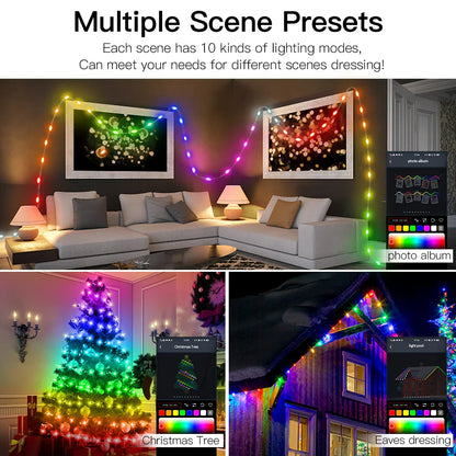 Christmas Tree LED String Lights with Smart Bluetooth App