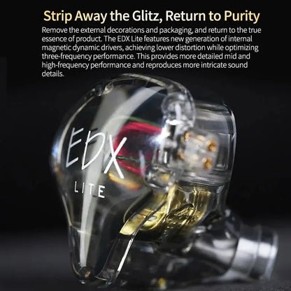 KZ EDX Lite In-Ear Headphones with HIFI Bass and Stereo Sound