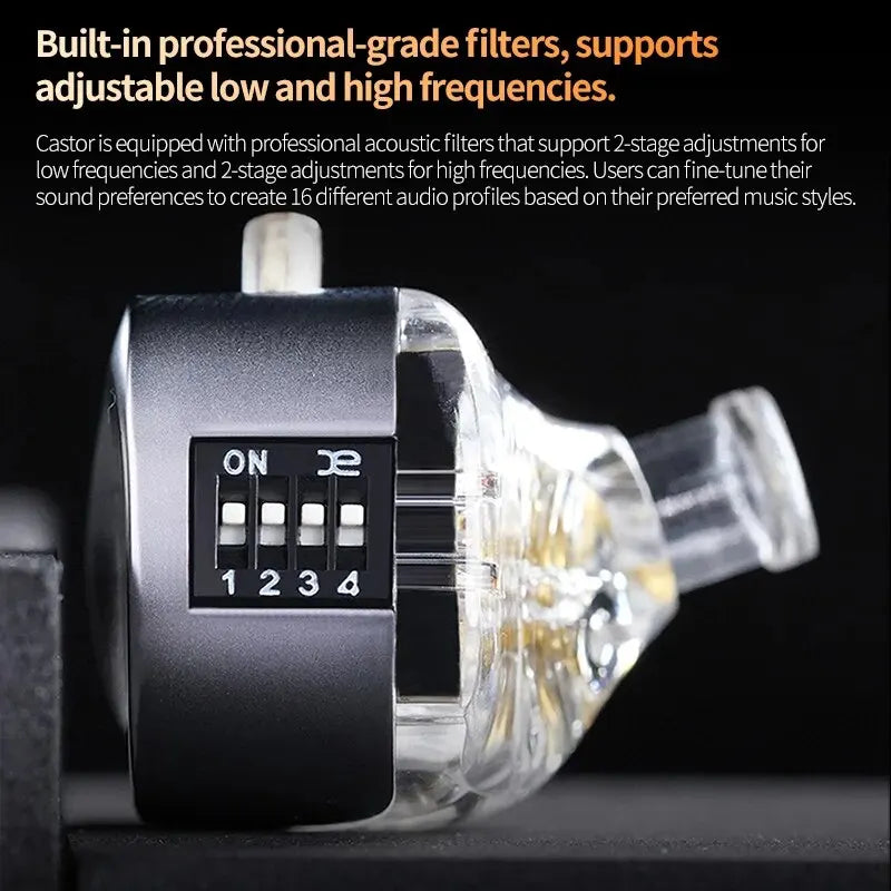 KZ Castor In-Ear Monitors with HiFi Sound and Noise Canceling