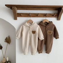 Baby bear bodysuit with long sleeves for autumn or winter wear

