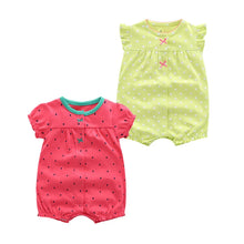 Summer baby girl cotton jumpsuit set for 0–24 months with cute design

