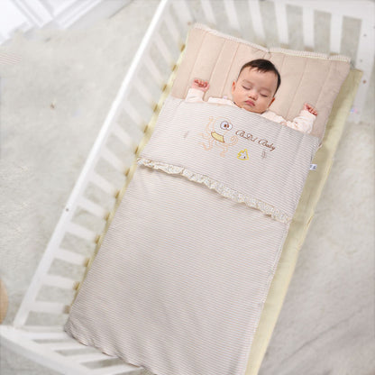 Cozy cotton baby sleeping bag swaddle for infant and toddler warmth

