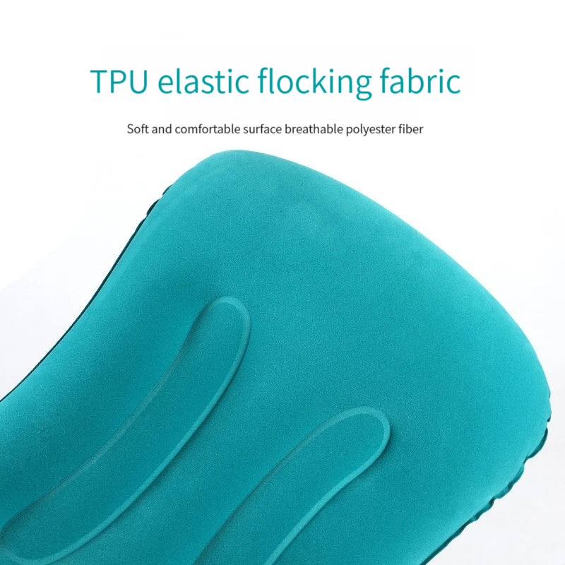 Inflatable travel pillow with neck and waist support for outdoor comfort