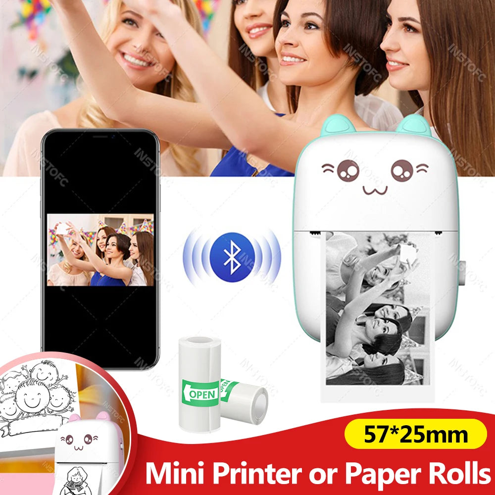 "Mini Thermal Sticker Printer for iOS, Android, and 58mm label printing"