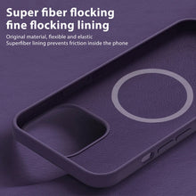 MagSafe iPhone case with soft silicone design and magnetic wireless charging


