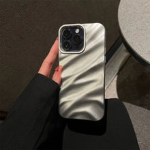 Glossy 3D wave iPhone case with shockproof bumper for iPhone 12 to 16

