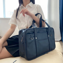 Japanese JK style PU leather school backpack for girls