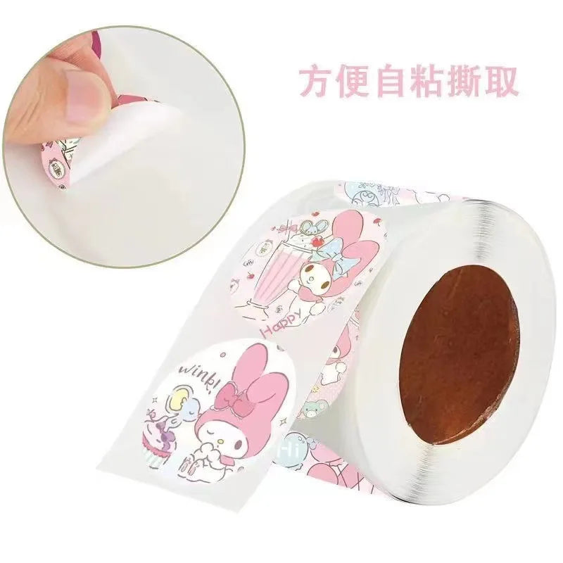 500pcs Hello Kitty Sanrio Sticker Roll for Kids Crafts and Gifts

