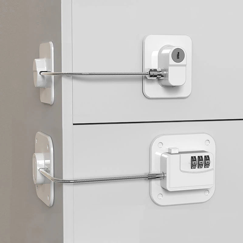 Key-operated baby safety lock for cabinets and refrigerators