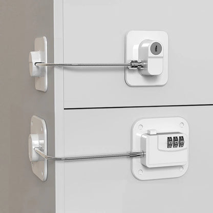 Key-operated baby safety lock for cabinets and refrigerators
