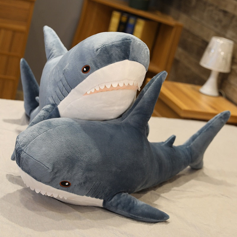 Cute Shark Plush Toy 45/60/80cm Soft Stuffed Pillow for Kids