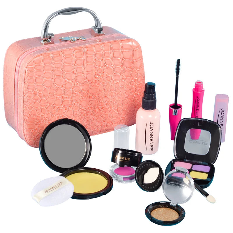 Colorful kids makeup toy set for girls with pretend play cosmetic tools


