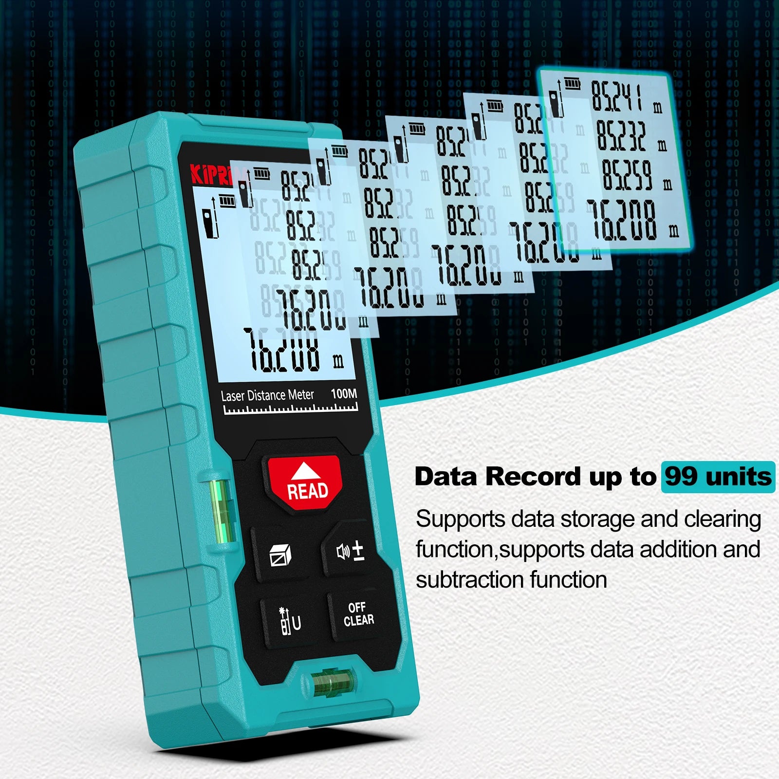 Kiprim Laser Rangefinder 100M High Accuracy Mini Measurement Tool