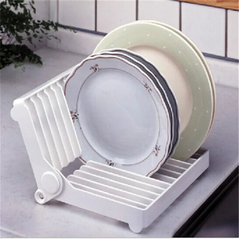 Multifunctional kitchen dish drying rack with drain tray and cup holder

