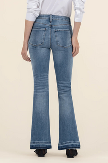 KUT Stella high rise flare jeans for women in classic denim

