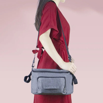 Waterproof diaper bag for moms with stroller straps and baby organizer

