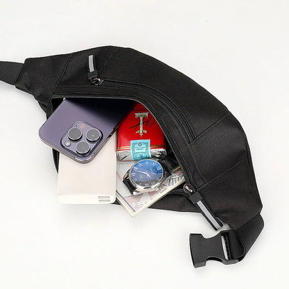 Sports fanny pack for running, travel, and workouts with phone and wallet storage