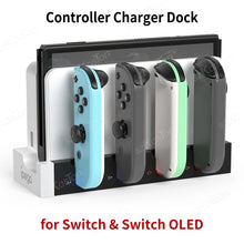 Nintendo Switch OLED Charger Dock for Charging Joycon Controllers with LED Indicators

