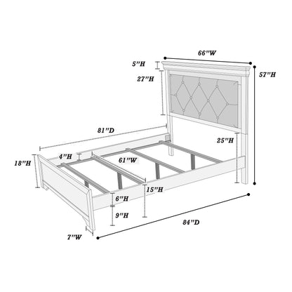 led queen bed