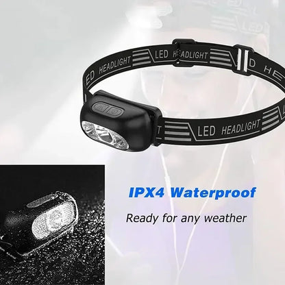 Strong Light Headlamp with USB Rechargeable LED Sensor and Zoom Torch for Camping, Fishing, and Emergency Outdoor Use