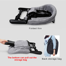 Portable baby high chair with safety belt for secure dining anywhere

