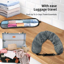 Adjustable travel pillow with neck support and storage pouch for lightweight comfort