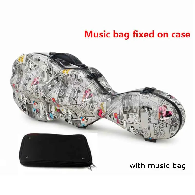 Carbon Fiber Violin Case with lock and double shoulder straps in multiple sizes

