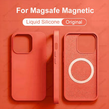MagSafe iPhone case with soft silicone design and magnetic wireless charging

