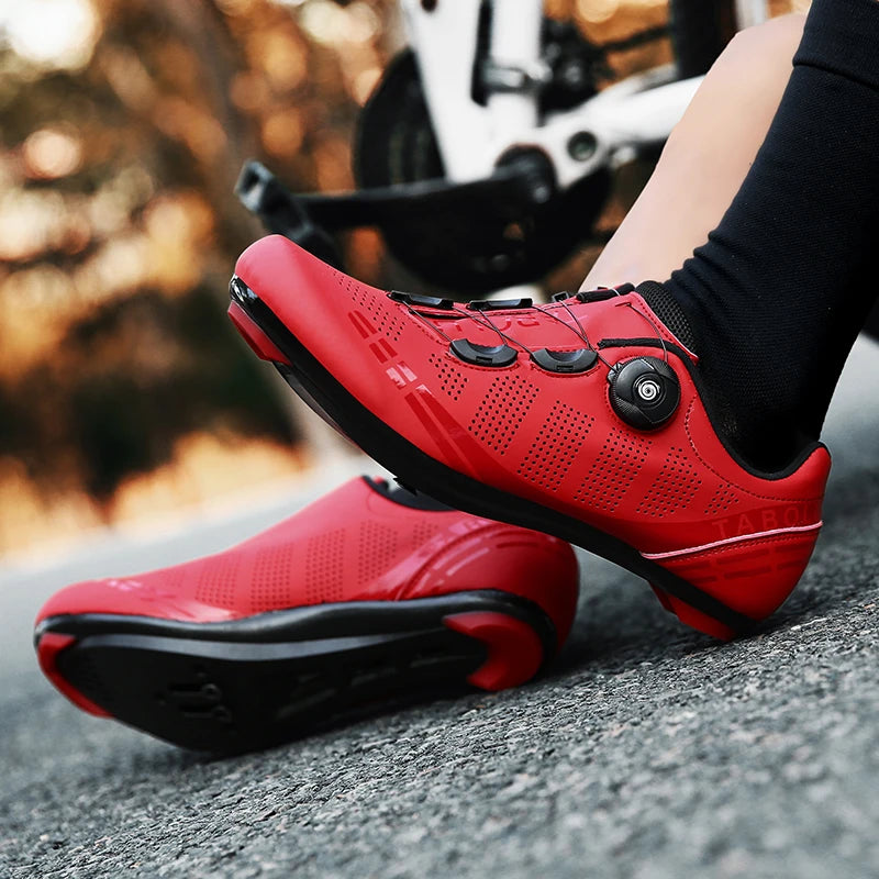 Lixingming Cycling Shoes Road Bike Men with SPD cleats in black